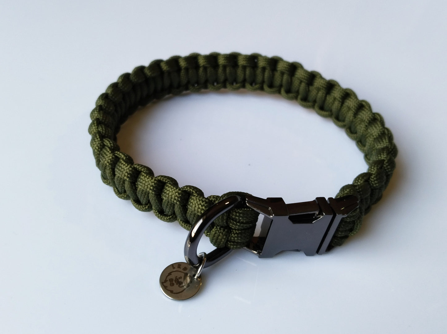 Flora Green dog collar 