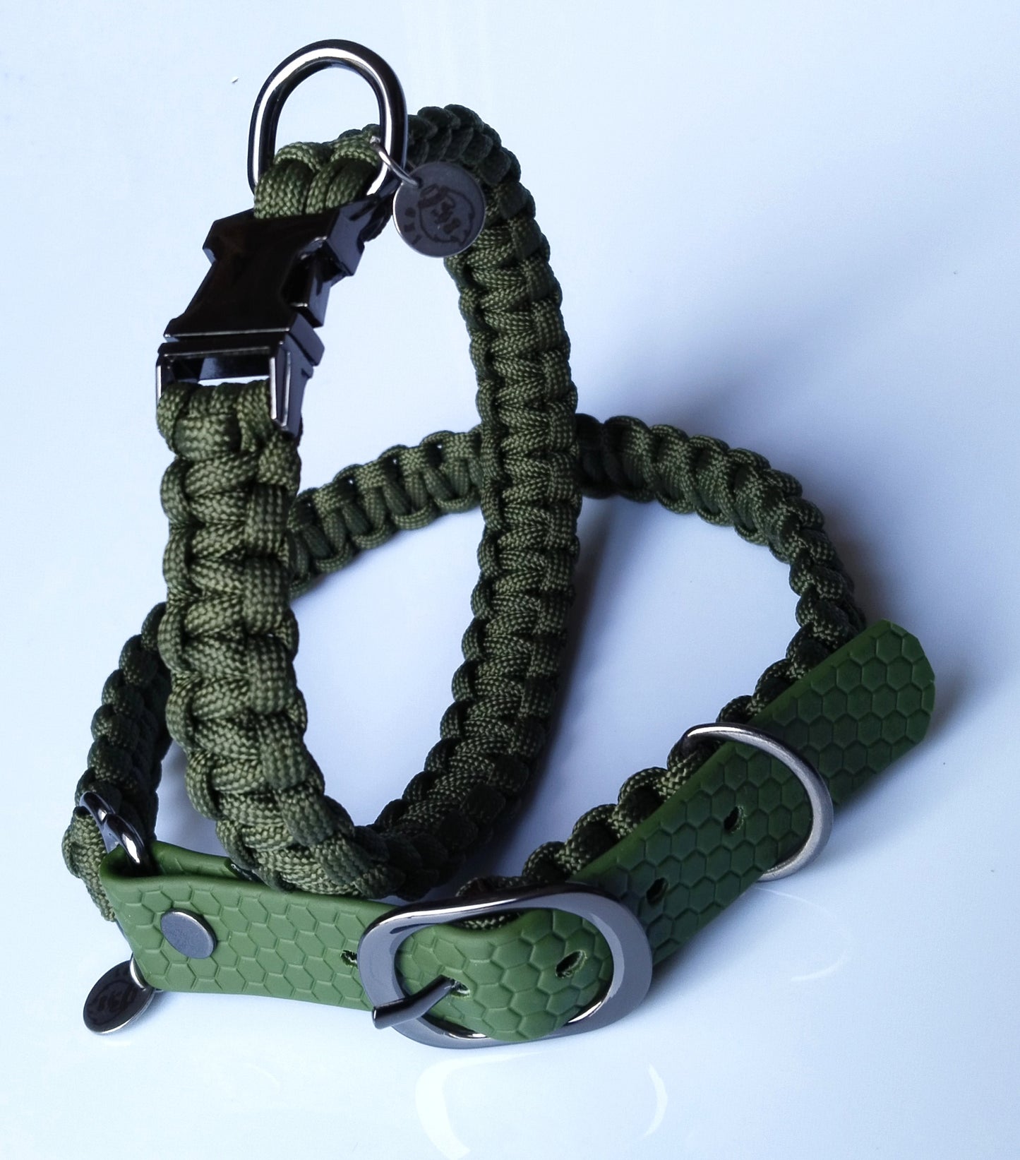 Flora Green dog collar 